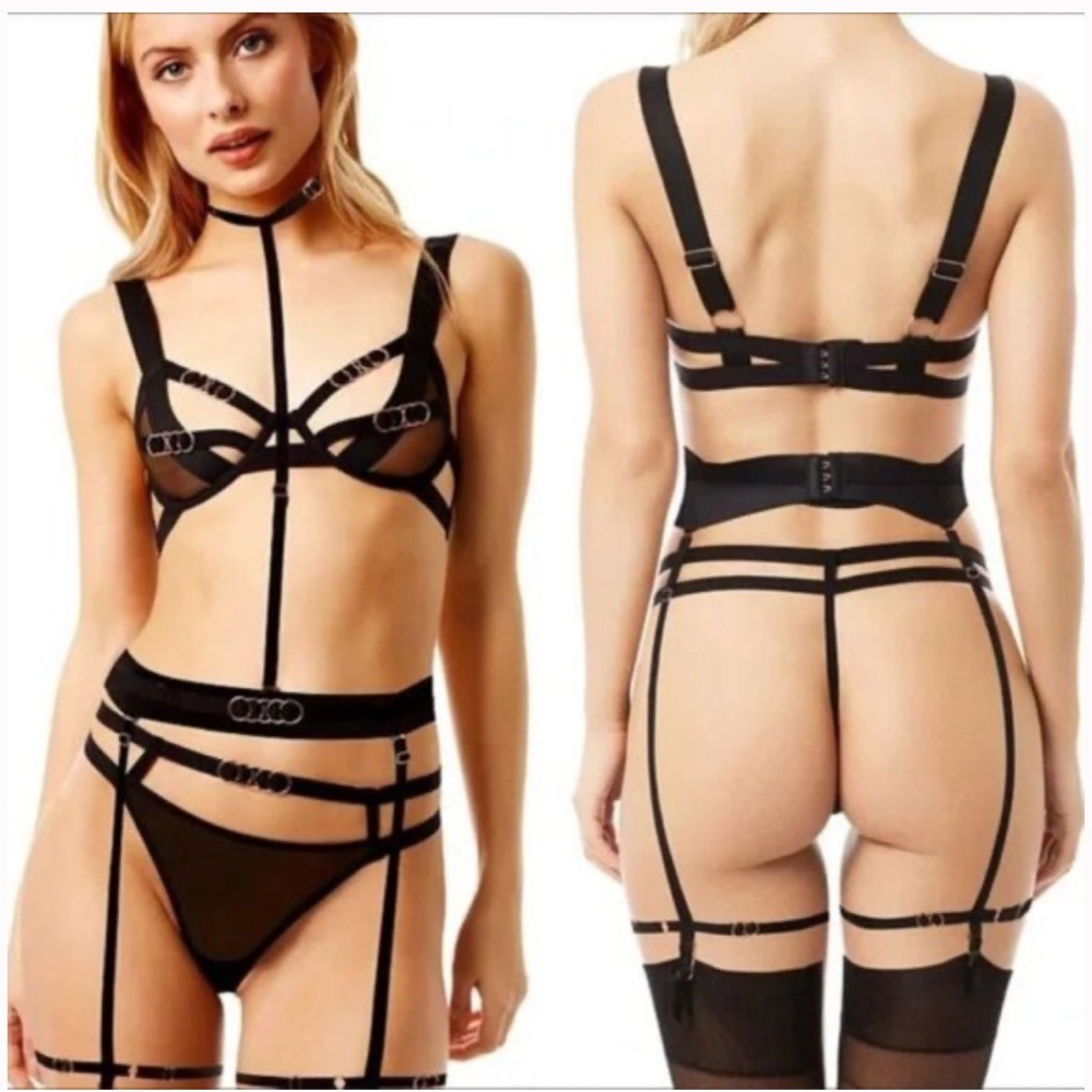 Bluebella black harness garter